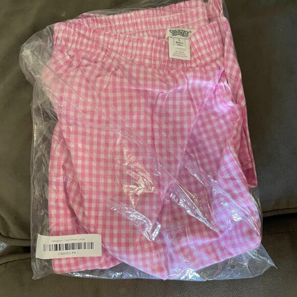NWT Country Store Pink Gingham Capris | Size: Large - Picture 5 of 5